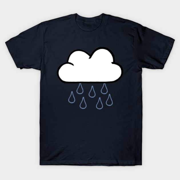 Rainy Cloud Design (Navy) T-Shirt by thcreations1